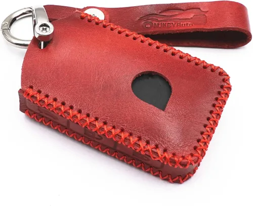 Miniatura 8 de Funda de cuero para llavero remoto inteligente de 4 botones para Volvo XC40 XC60 XC90 S90 S60 V60 V90 2019 2020 2021 2022 2023 (azul)