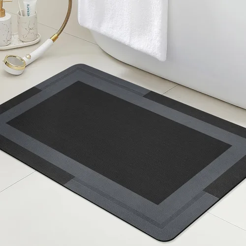 Miniatura 70 de ACCUMTEK Alfombrilla de Baño Ultra Delgada, Alfombrillas de Baño Antideslizantes con Respaldo Mejorado para Colocar Bajo la Puerta, Alfombras