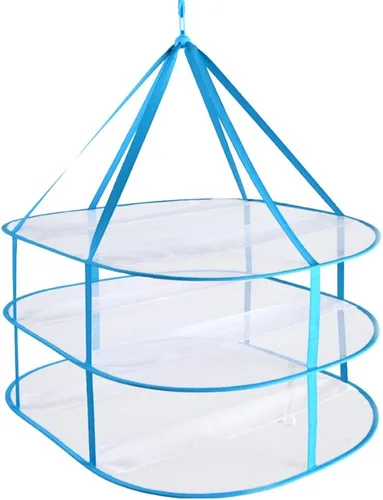 Estante de secado de ropa plegable grande, estante de secado de ropa, estante de secado portátil para suéteres, secadora de aire colgante de malla,