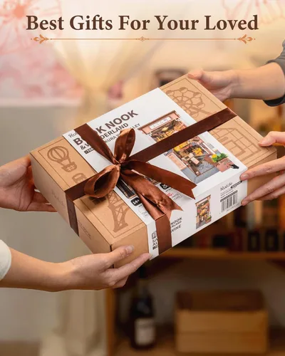 Miniatura 8 de Rolife Rincón de libro apto para principiantes de 3 a 4 horas, callejón de vinos Sakura con profundidad de espejo infinito, rompecabezas de madera