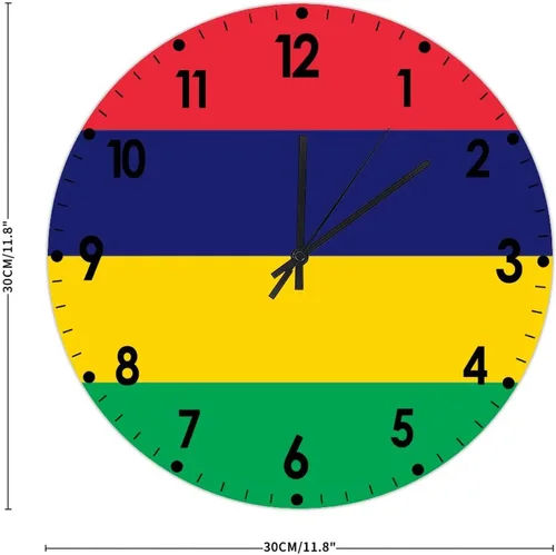 Miniatura 700 de Cheyan Reloj de pared con bandera de Canadá de 12 pulgadas, silencioso, sin tictac, de PVC, funciona con pilas, reloj redondo decorativo, regalo