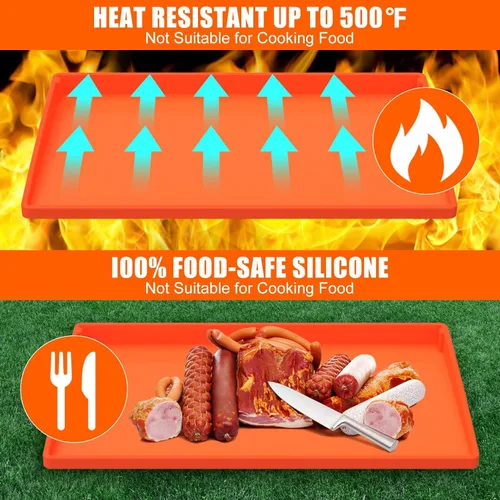 Miniatura 6 de Cubierta de parrilla de silicona para Blackstone - 36 pulgadas de cobertura verdadera y completa, resistente de grado alimenticio, tapete protector