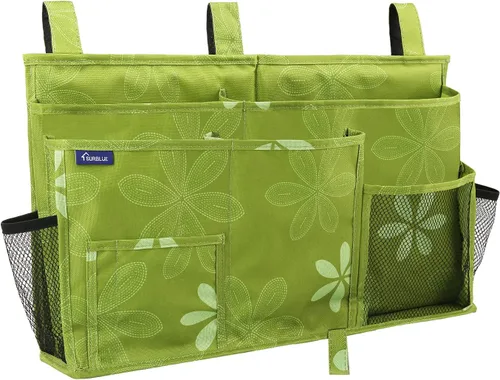 Miniatura 45 de Surblue Caddy Organizador colgante, Bolsa de almacenamiento para cabecera para literas y camas de hospital, Azul Turquesa, L R-Teal