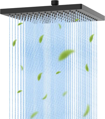 Miniatura 13 de Hibbent Cabezal de ducha filtrado de metal, cabezal de ducha de lluvia de alta presión de 6 pulgadas, filtro de ducha de 20 etapas para suavizador
