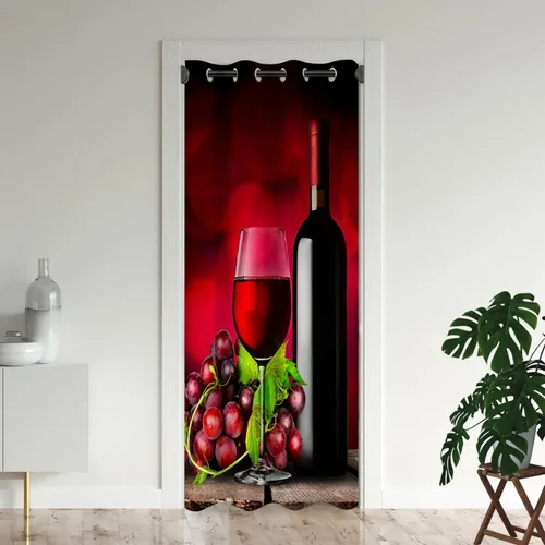Miniatura 11 de Cortinas opacas románticas rústicas para puerta de vino de uva de granja para puertas de entrada, cortina opaca romántica para armario de dormitorio