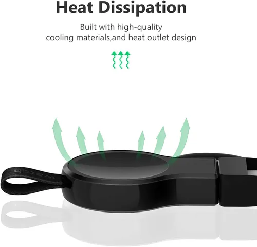 Miniatura 7 de Cargador inalámbrico para Apple Watch, cargador inalámbrico portátil, cargador inalámbrico de viaje, carga inalámbrica magnética compatible con Negro