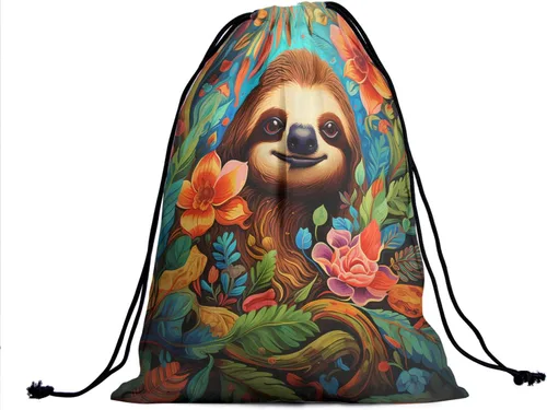 Miniatura 86 de Bolsa de agarre de gimnasia de piel de animal, bolsa de gimnasia con cordón ajustable, bolsa de cuerda para fauna silvestre, Mariposas Galaxy