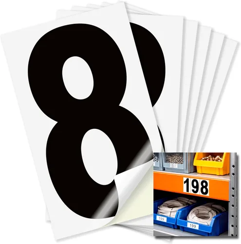 Miniatura 63 de iSYFIX Calcomanías de vinilo negro número 0 (Zero) – Paquete de 6 calcomanías de 1.5 pulgadas – Calcomanías de alta calidad, fondo reflectante