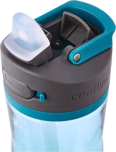 Miniatura 3 de Contigo Ashland 2.0 Botella de agua a prueba de fugas con bloqueo de tapa y popote angulado, apta para lavavajillas, tapa intercambiable, paquete