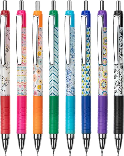 Mr. Pen - Bolígrafos para diario bíblico, juego de 8 colores surtidos, bolígrafos sin sangrado para diario bíblico