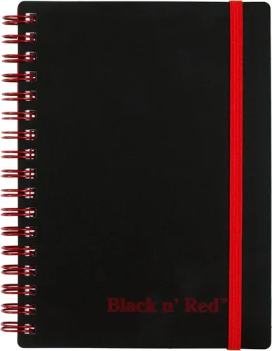Miniatura 11 de Black n' Red cuaderno, diario de negocios, 11-3/4" x 8-1/4", 70 hojas, rayado, papel Optik, aplicación Scribzee, cubierta de polímero flexible