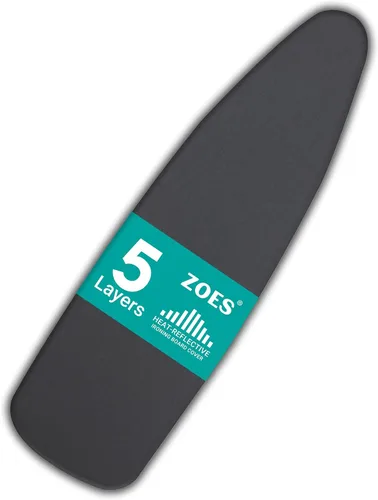 ZOES HOMEWARE 2025 Funda y almohadilla reforzada para tabla de planchar, tamaño estándar 15x54, acolchado extra grueso y revestimiento de aluminio