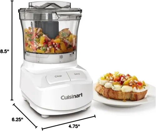 Miniatura 5 de Cuisinart picadora mini de 3 tazas, CCH-3, color blanco