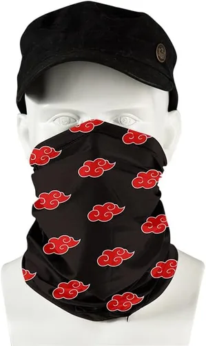 Miniatura 2 de Polaina refrescante para el cuello para hombres y mujeres máscara facial Akatsuki Itachi para el sol para hombres bufanda negra para pesca máscara