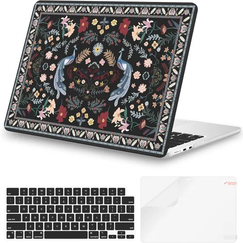 Miniatura 35 de iCasso para M4 MacBook Air de 13 pulgadas Funda 2025 2024-2022 M3 M2 Modelo A 3240 A3113 A2681, Funda de plástico de patrón protector resistente