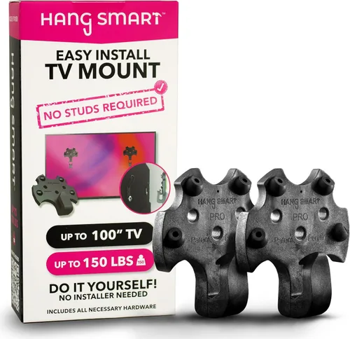 HangSmart TV® - Soporte de pared sin montante, original y patentado, fácil instalación, bricolaje para televisores de 19 a 100 pulgadas, soporta