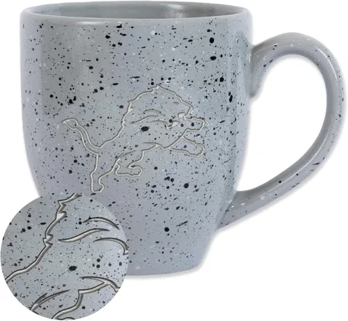 Miniatura 72 de Rico Industries - Taza de café de cerámica con grabado láser de color del equipo de fútbol de la NFL, 16 oz