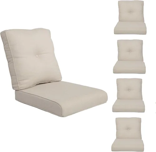 Miniatura 63 de Rilyson Cojines de patio para muebles de exterior, 22 x 24 pulgadas, respaldo alto y asiento profundo, cojín de exterior para sillas de patio, sofá