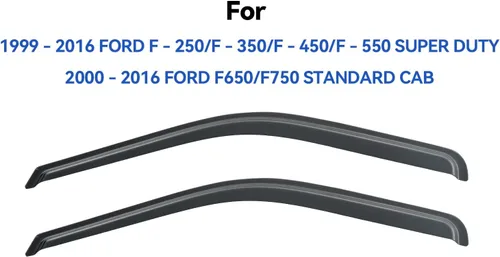 Miniatura 2 de Protectores de lluvia de ventana para Ford F250 F350 F450 F550 1999-2016 Super Duty, deflectores de viento de ventana fuera del canal para cabina