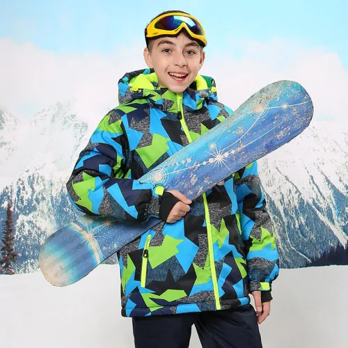 Miniatura 3 de Chaqueta de esquí para niños, chaqueta de nieve, trajes de invierno impermeables al viento