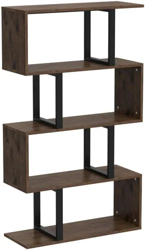 Miniatura 5 de YITAHOME Estantería de 5 niveles, estantería y estantería en forma de S, estantería industrial independiente multifuncional decorativa para sala