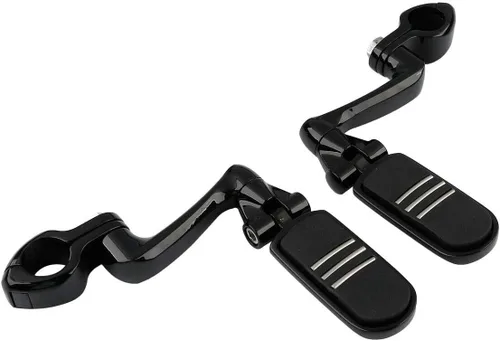 TCMT Protector de motor largo ajustable de 1.25 pulgadas Streamliner Highway Footpeg Rest Mount para Harley Touring Road King Street Glide Road