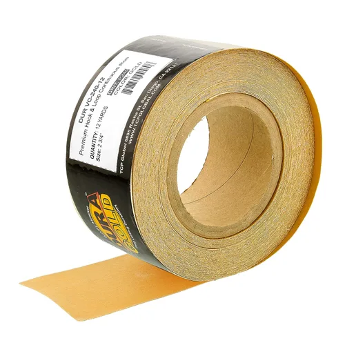 Miniatura 17 de Dura-Gold Premium – Oro de 40 Grano – Rollo de papel de lija continuo de Longboard con respaldo de gancho y bucle, 2-3/4 pulgadas de ancho, 12
