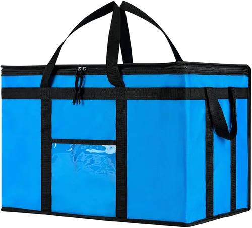 Miniatura 19 de NZ home Bolsa de enfriador XXL PRO aislada y duradera para entrega y compras de comestibles con cremallera superior, para calentar alimentos