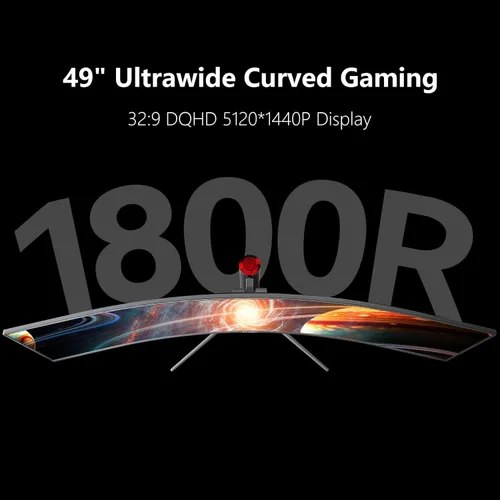 Miniatura 3 de INNOCN Monitor curvo de 49 pulgadas para juegos ultra ancho 5K2K 120Hz 32:9 QHD 5120 x 1440P, R1800, 99% sRGB, HDR400, USB tipo C, DisplayPort