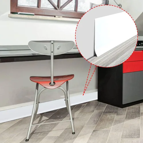 Miniatura 2 de LSGCQ Moldura flexible para zócalo de 4 pulgadas x 20 pies, base de pared de vinilo autoadhesivo para despegar y pegar, base de goma para moldura