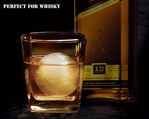 Miniatura 6 de Molde para hacer bolas de hielo DAPOWER - Juego de 4, molde redondo para cubitos de hielo, cubitos de hielo esféricos de 2.4 pulgadas para whisky