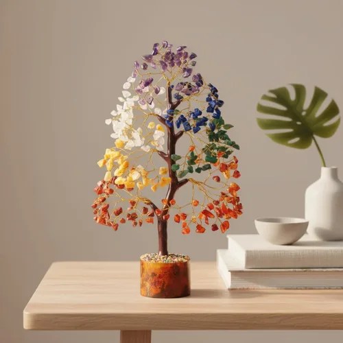 Miniatura 6 de ZAICUS Árbol de la vida de cristal de 7 chakras para decoración del hogar, regalos de cumpleaños de piedras preciosas para mujeres, amigos, mamá