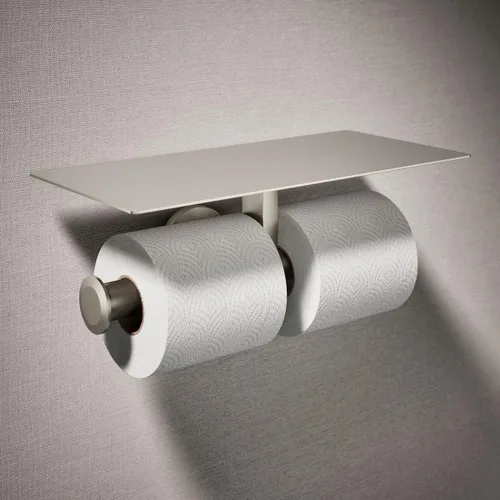 Kohler 78384-BN Components™ Portarrollos de papel higiénico doble cubierto