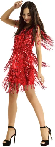 Miniatura 3 de Vestido de baile latino para mujer, con borlas y lentejuelas, vestido de baile de tango