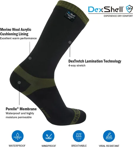 Miniatura 3 de Calcetines DexShell de material impermeable y transpirable para excursionismomontañismo