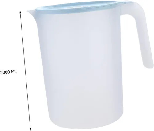 Miniatura 9 de Mikinona Jarra de agua de plástico Jarra de bebida Lidspot Apertura grande para fácil recarga azul