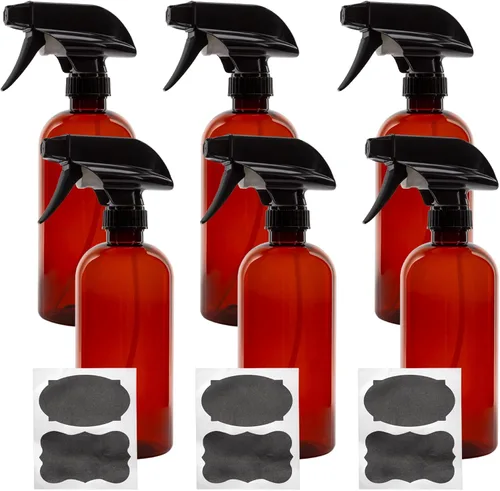 Miniatura 10 de Botella de plástico, de aerosol, con pulverizadores resistentes de vapor, etiqueta para pizarrón (6 unidades); sin BPA, n. 1, uso para aromaterapia