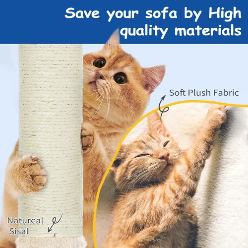 Miniatura 7 de Cat Craft Cat Tree - Torre para gatos de 63 pulgadas para gatos de interior, árbol de gato de varios niveles para gatos grandes, 20 libras + torre