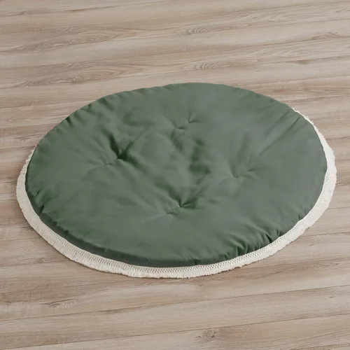 Sweet Jojo Designs Alfombra de juego unisex para bebé, color verde oscuro, bohemio, chic, para bebé, para el tiempo boca abajo, color verde salvia,