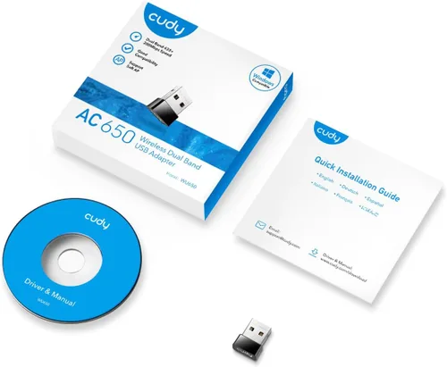 Miniatura 6 de Cudy Adaptador WiFi USB AC 650Mbps para PC, dongle inalámbrico de 5 GHz/2.4 GHz, WiFi, adaptador inalámbrico USB para portátil - tamaño nano
