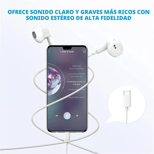 Miniatura 6 de Auriculares USB C para iPhone 17/16/15 Pro Max Plus Auriculares Tipo C con Micrófono y Control Remoto Cancelación de Ruido para iPhone 17/16/15 Pro