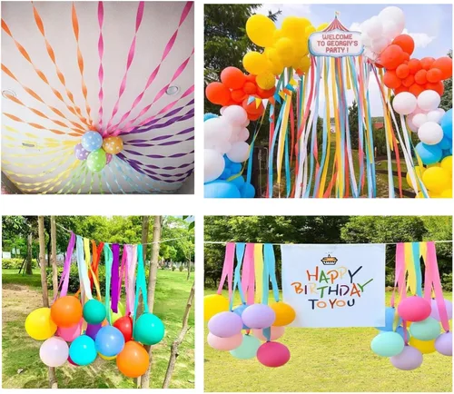 Miniatura 3 de YYaaloa Serpentinas de papel crepé, 6 rollos de 492 pies, gran valor, tamaño perfecto para fiestas, cumpleaños, ceremonias de boda y decoración