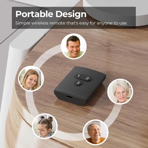 Miniatura 3 de THIRDREALITY Botón inteligente ZB2, requiere ZigBee Hub, tres botones inalámbricos, escenas personalizables, control remoto, compatible con Home