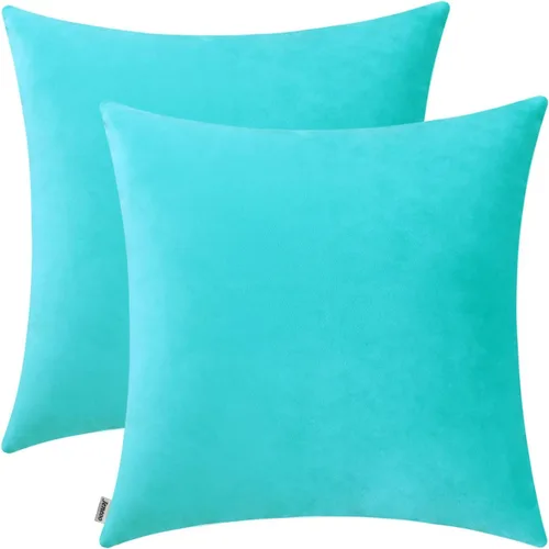 Miniatura 15 de Jeneoo Cómodas fundas de almohada de terciopelo suaves y gruesas para niños, para sofá, fundas de cojín decorativas sólidas cuadradas para Lavanda