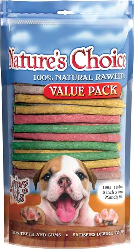 Miniatura 4 de Loving Pets Nature's Choice - Huesos de cuero crudo anudados blancos para perros, de 3 a 4 pulgadas (para perros de menos de 10 libras)