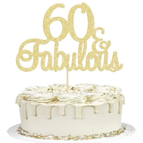 Miniatura 17 de Gyufise 1 decoración de 30 con purpurina dorada y fabulosos adornos para tartas de 30 años y fabulosos adornos para tartas de cumpleaños de 30 años