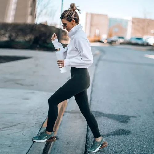 Miniatura 4 de Hmuuo Paquete de 3 leggings para mujer con levantamiento de glúteos, cintura alta, control de abdomen, no se transparentan, pantalones de yoga