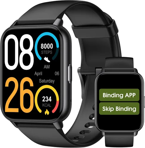 Reloj inteligente (Responder/Hacer llamada) para mujeres y hombres, rastreador de fitness con frecuencia cardíaca, oxígeno en sangre, monitor de