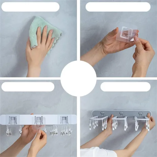 Miniatura 6 de Folding Multifunctional Clothes Rack Wardrobe Storage Rack Space Saving Clothes Rack(D)