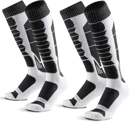 Miniatura 12 de Calcetines de lana de merino para esquí para hombres, mujeres y jóvenes - Calcetines térmicos de snowboard con amortiguación completa por encima